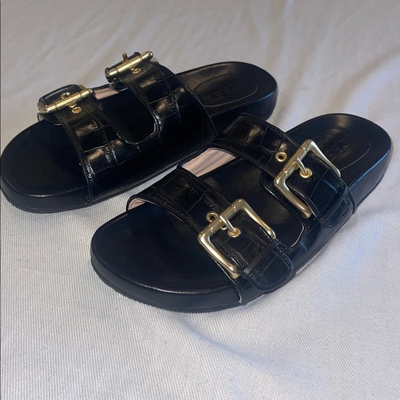 J. Crew Marlow sandals in croc-embossed leather SZ 8.5 EUC - Picture 2 of 10